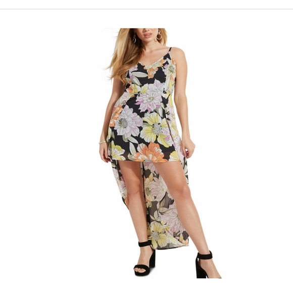 GUESS floral print skirt-back romper - Picture 3 of 7